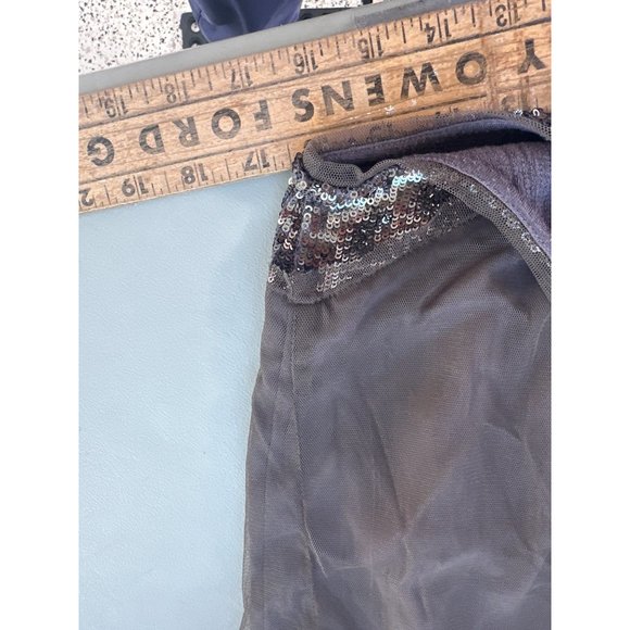 Free People Mirror Mirror Sequin Tunic Top Womens S Brown Cutout Nylon Boho - Picture 6 of 11